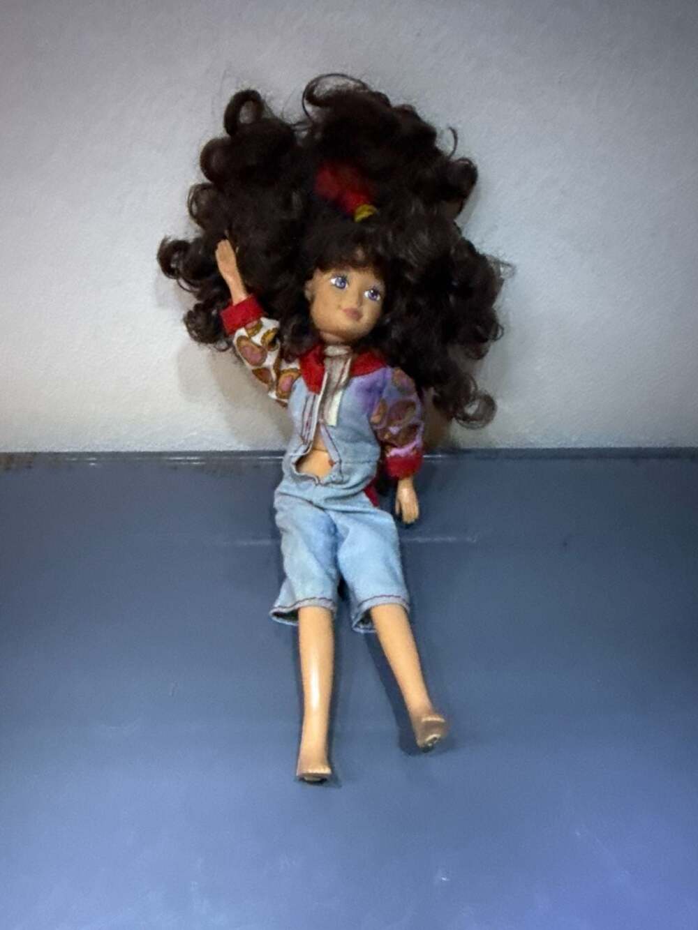 Vintage 1988 L.A. Looks Doll Brunette with Original Denim Outfit